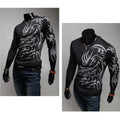 Mens Tattoo Long Sleeve Shirt - Black 