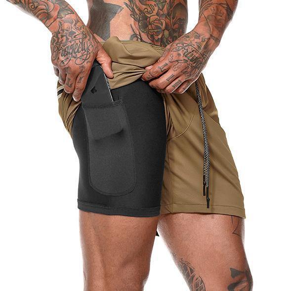 Exercise shorts with phone pocket deals